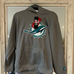 NFL Gray Hoodie with Teal and White Design